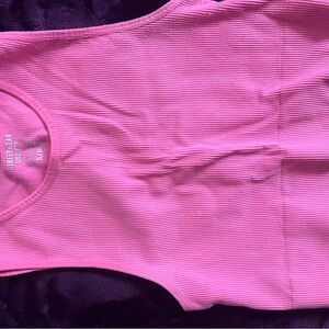Pink Ribbed Tank Top